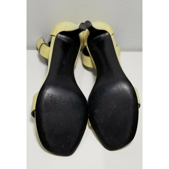 CELINE PARIS "ICONIC" RUNWAY "RARE YELLOW" SANDALS SHOES $895 I-38 US-7.5 7 1/2 - Picture 8 of 12